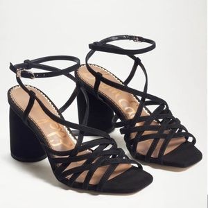 Sam Edelman Daffodil Black Suede Block Heel